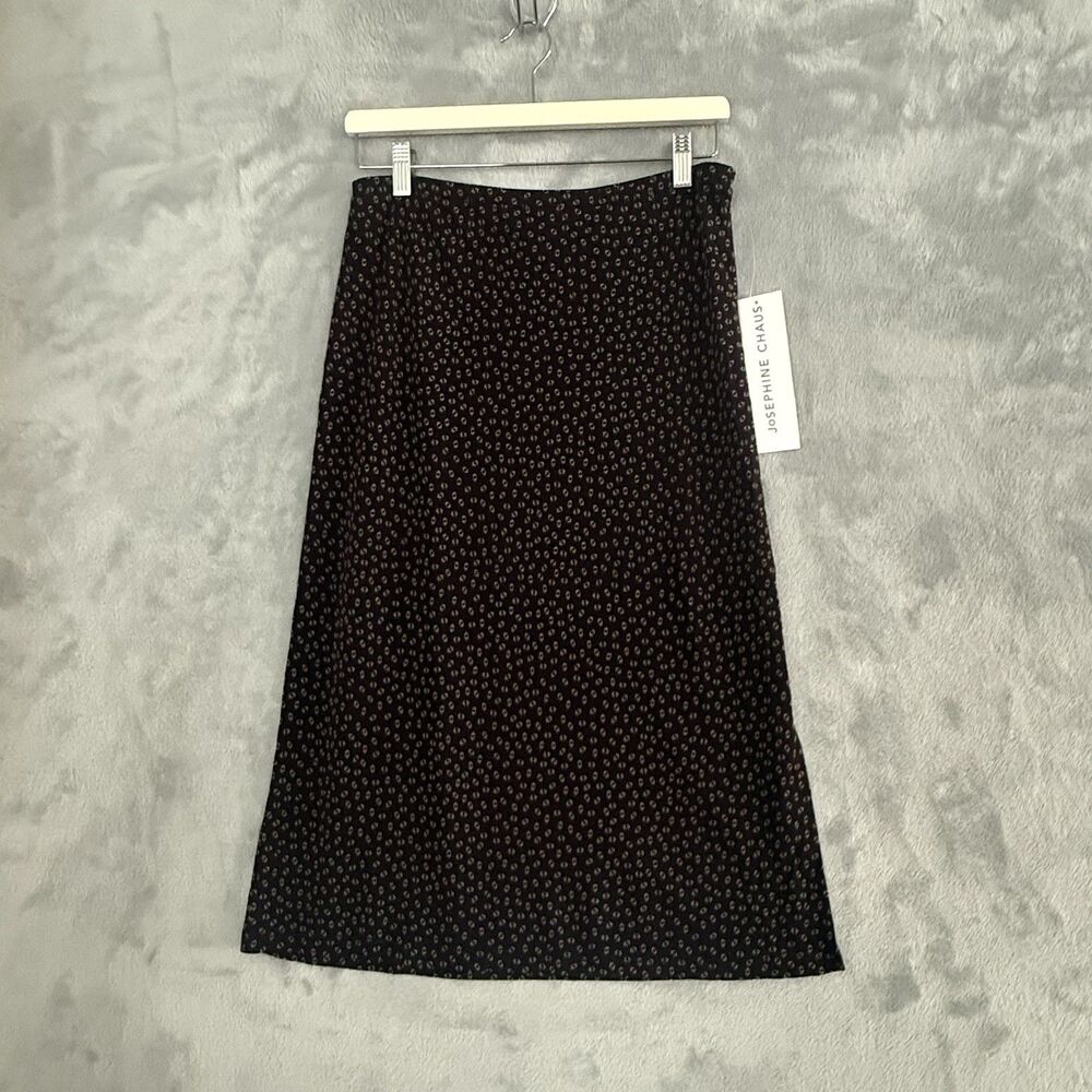 Josephine Chaus Skirt Womens S Blackberry Side Slit Elastic Waist NWT